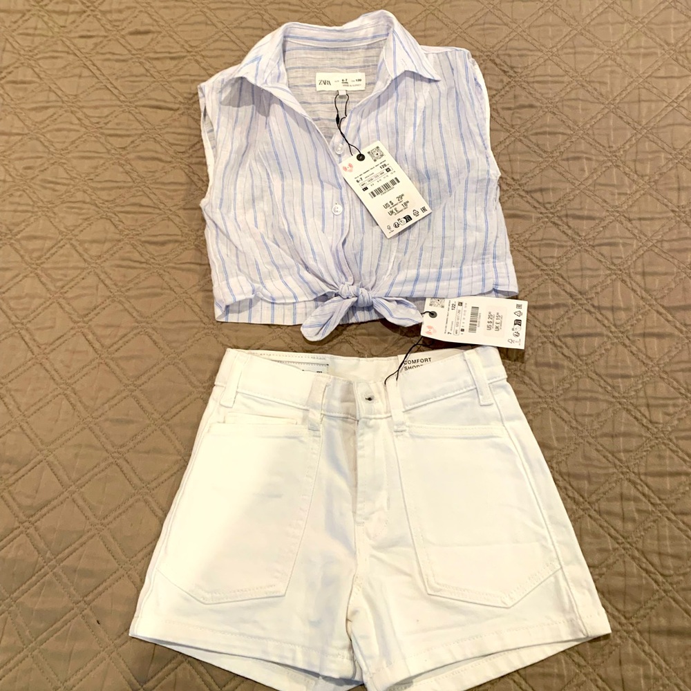 Brand New Zara Top and Shorts